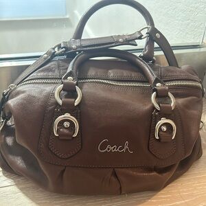 Beautiful chocolate brown Coach purse!